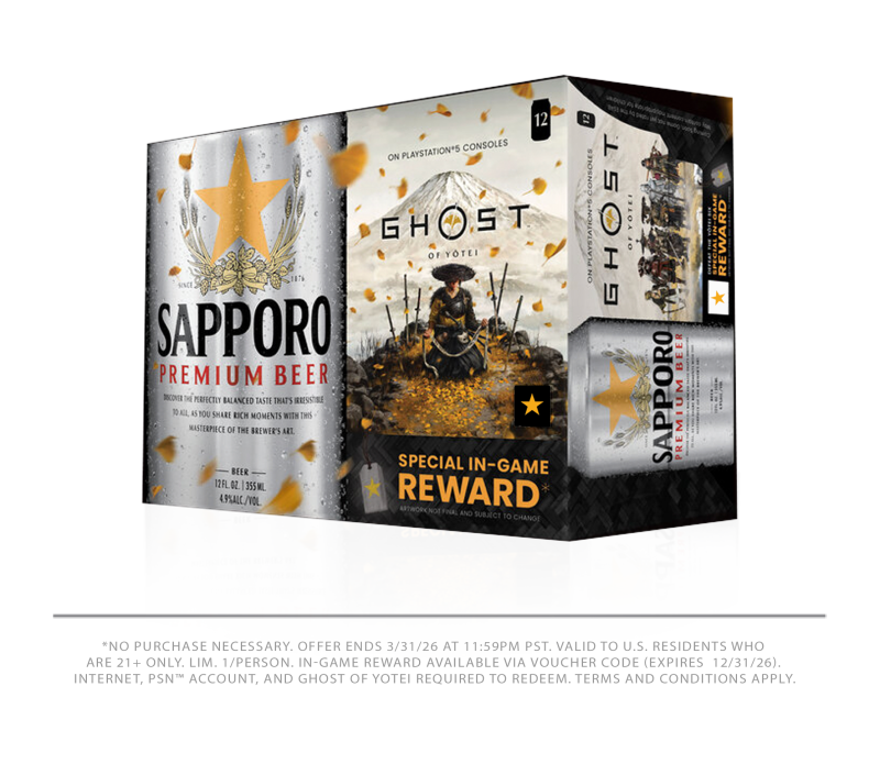 Ghost of Yotei Sapporo Beer 12pack