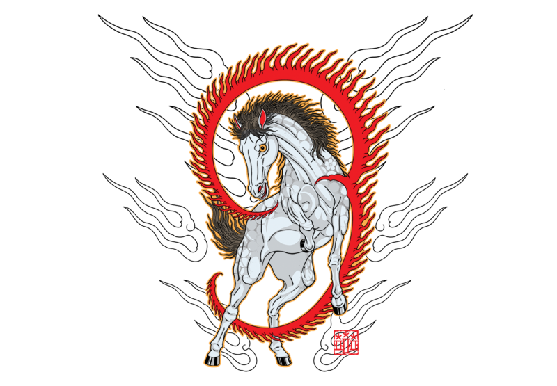 year of the horse artwork by tokyo hiro