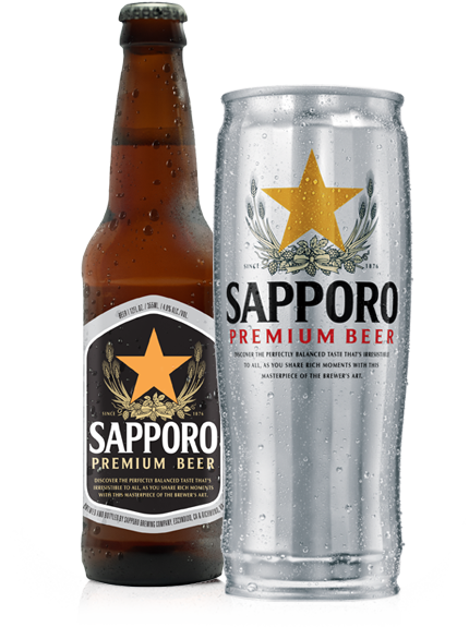 Sapporo Premium beer. Amazingly crisp, perfectly balanced taste